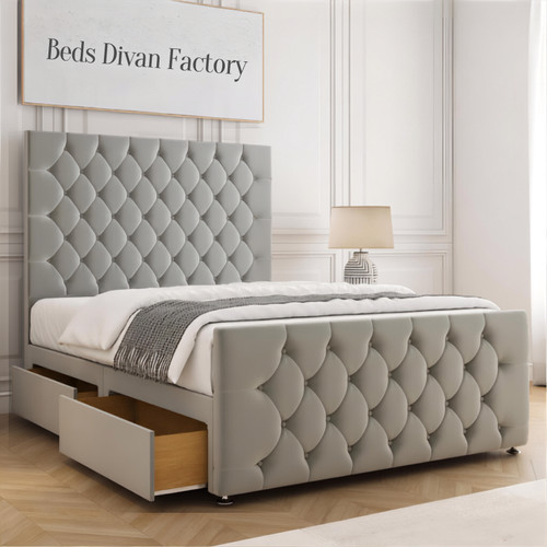Plush velvet divan bed set - plush,