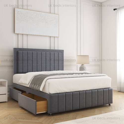Plush velvet divan bed - plush,