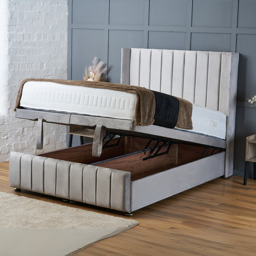 Plush winged panel divan - plush,