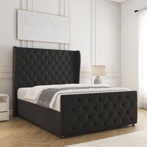 Plush velvet divan bed - velvet,