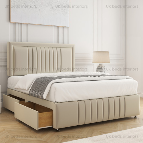 Plush velvet divan bed - bed, set