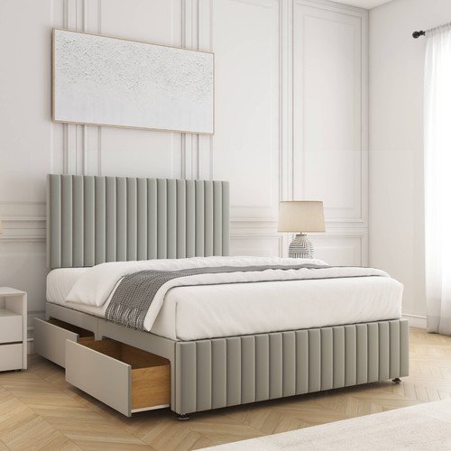 Plush velvet divan bed - plush,