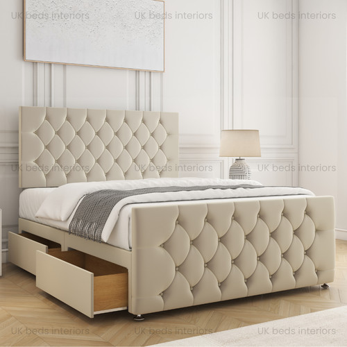 Luxury divan bed set plush - bed,