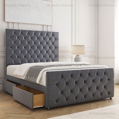 Plush velvet divan - plush, bed