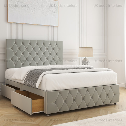 Plush velvet divan bed set - velvet,