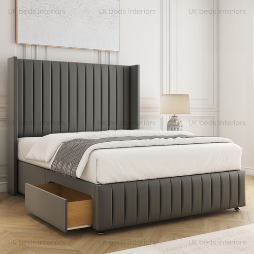 Plush divan bed set - bed,