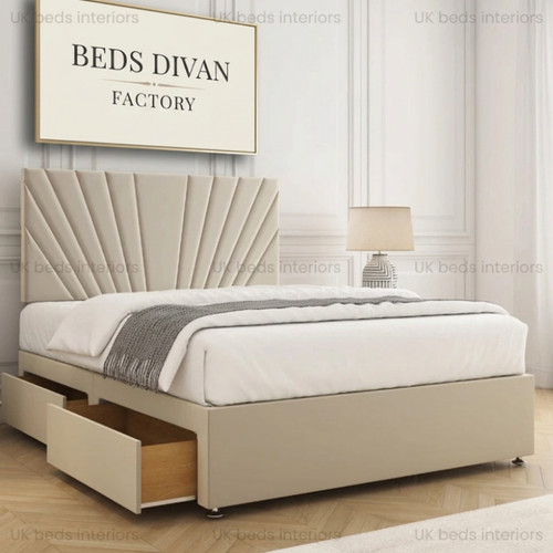 Plush velvet divan bed - divan, set
