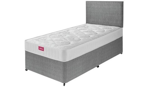Single 3ft grey fabric - single,